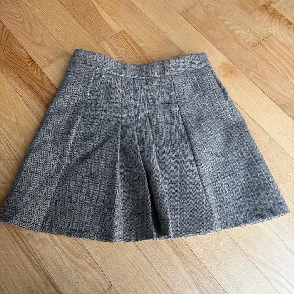 Brown pleated Plaid Women's Skirt/Skort